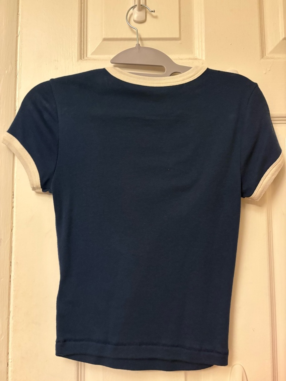 Urban Outfitters Kimchi Blue Women’s Too Perfect Fries Navy Ringer Tee - Picture 4 of 4